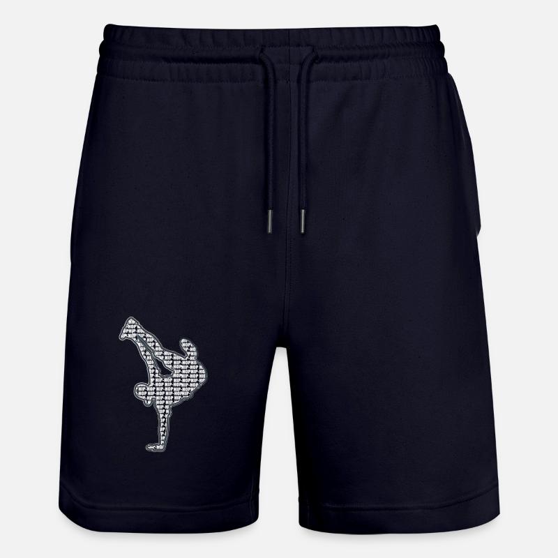 Breakdance et typographie - Short de jogging bio TRAINER Stanley/Stella unisexe - marine foncé