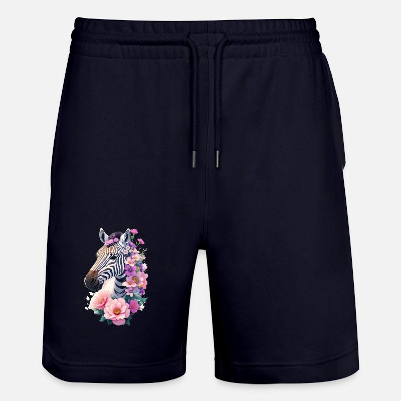 Zebra - Stanley/Stella Unisex Bio Joggingshorts Trainer  - Dark navy