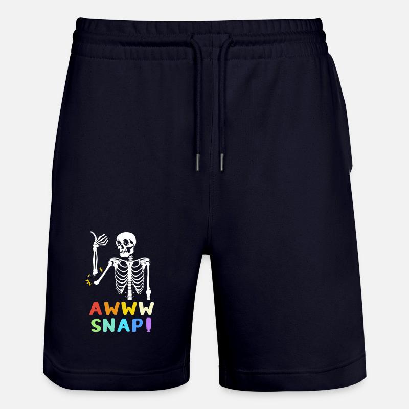 Knochenbruch Halloween Skelett Knochen Armbruch - Stanley/Stella Unisex Bio Joggingshorts Trainer  - Dark navy