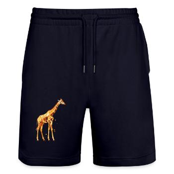 Giraffe_2 - Stanley/Stella Unisex Bio Joggingshorts Trainer  - Dark navy - Vorne - Nik (191cm) & Marisol (170cm)