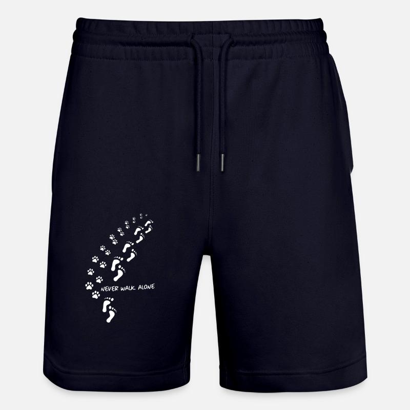 Never Walk Alone - traces - Stanley/Stella Trainer Unisex Organic Jogging Shorts - dark navy