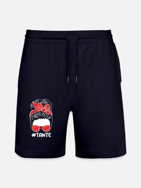 Flutist Aunt Flute - Stanley/Stella Trainer Unisex Organic Jogging Shorts - dark navy
