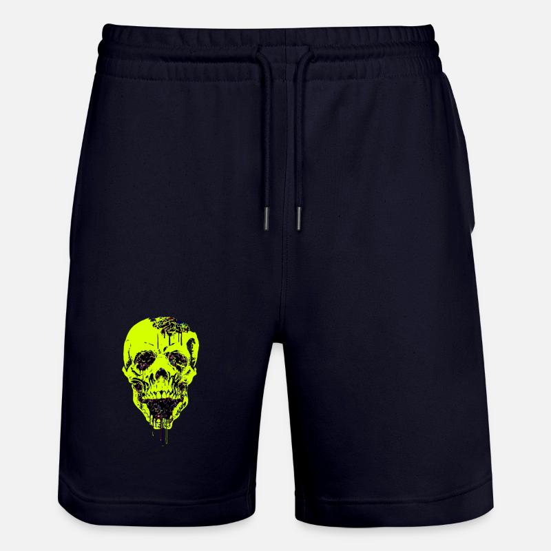 Neurowerveldeil Icône de crâne - Short de jogging bio TRAINER Stanley/Stella unisexe - marine foncé