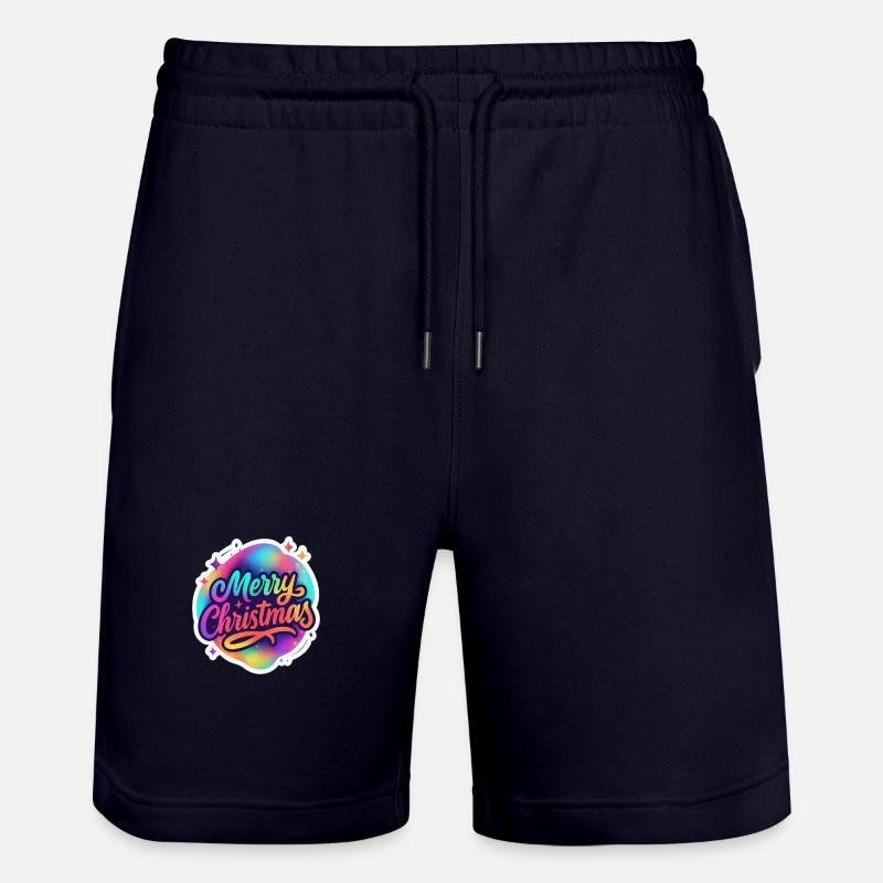 Joyeux Noël – Magie des couleurs holographiques - Short de jogging bio TRAINER Stanley/Stella unisexe - marine foncé