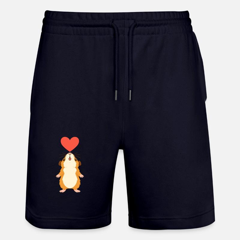 Cochon d’Inde avec cœur - Short de jogging bio TRAINER Stanley/Stella unisexe - marine foncé