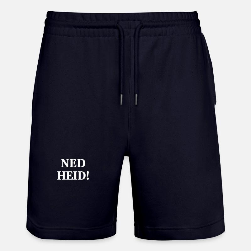 NED HEID ! Dire sur noir - Short de jogging bio TRAINER Stanley/Stella unisexe - marine foncé