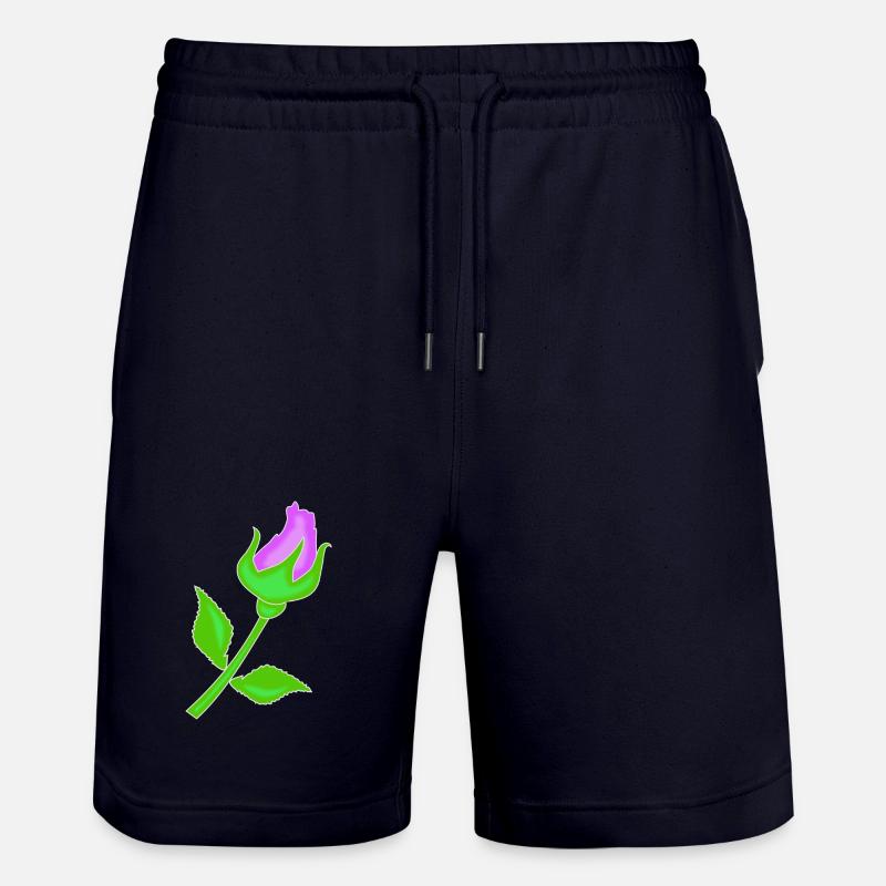 Rose dans une teinte violette - Short de jogging bio TRAINER Stanley/Stella unisexe - marine foncé