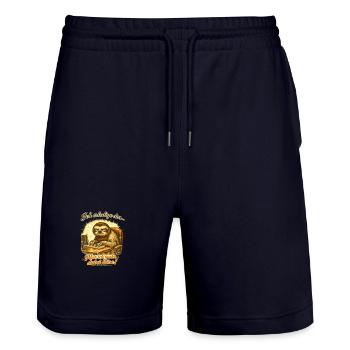 Ich mach das Faultier lustiger Büro Spruch - Stanley/Stella Unisex Bio Joggingshorts Trainer  - Dark navy - Vorne - Nik (191cm) & Marisol (170cm)