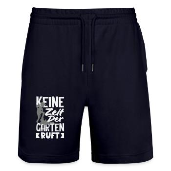 Keine Zeit Garten Ruft - Stanley/Stella Unisex Bio Joggingshorts Trainer  - Dark navy - Vorne - Nik (191cm) & Marisol (170cm)