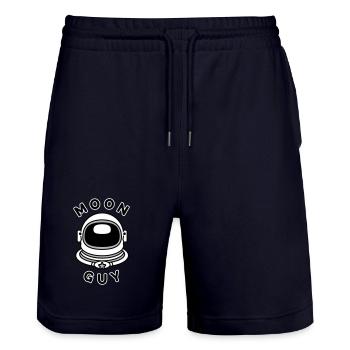 Moon Guy 2 (Farbe veränderbar) - Stanley/Stella Unisex Bio Joggingshorts Trainer  - Dark navy - Vorne - Nik (191cm) & Marisol (170cm)