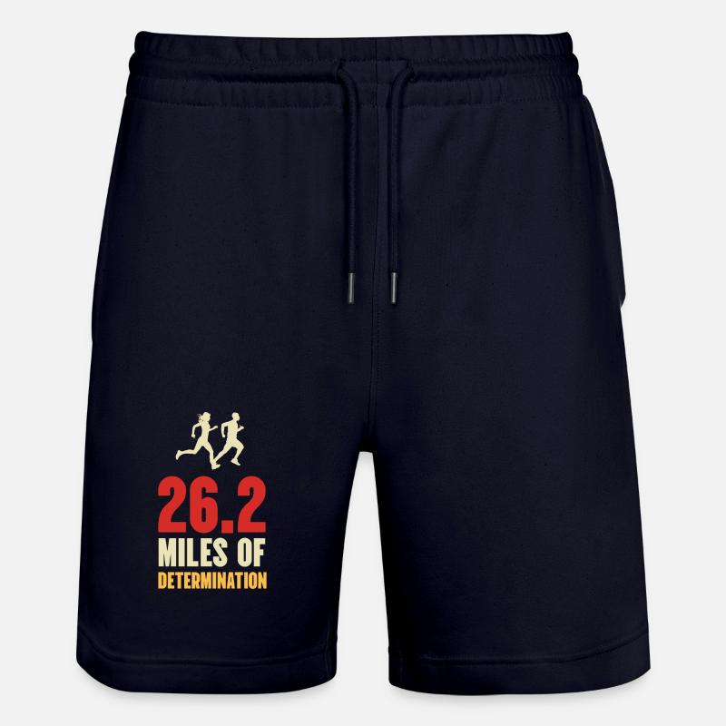 Marathon - 26,2 miles de détermination - Short de jogging bio TRAINER Stanley/Stella unisexe - marine foncé