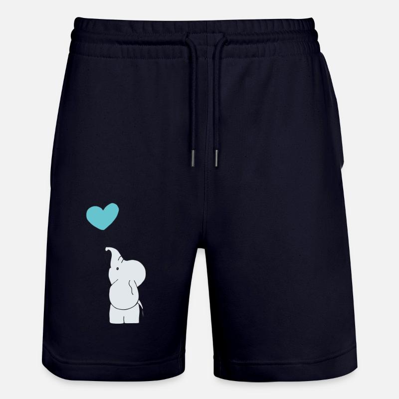Eléphant avec ballon - Short de jogging bio TRAINER Stanley/Stella unisexe - marine foncé
