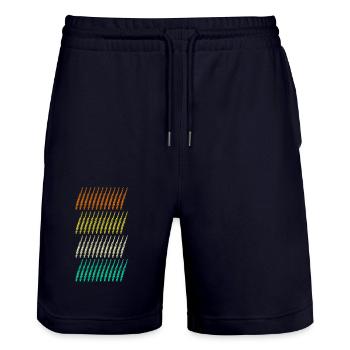 Flute player - Stanley/Stella Trainer Unisex Organic Jogging Shorts - dark navy - Front - Nik (191cm) & Marisol (170cm)