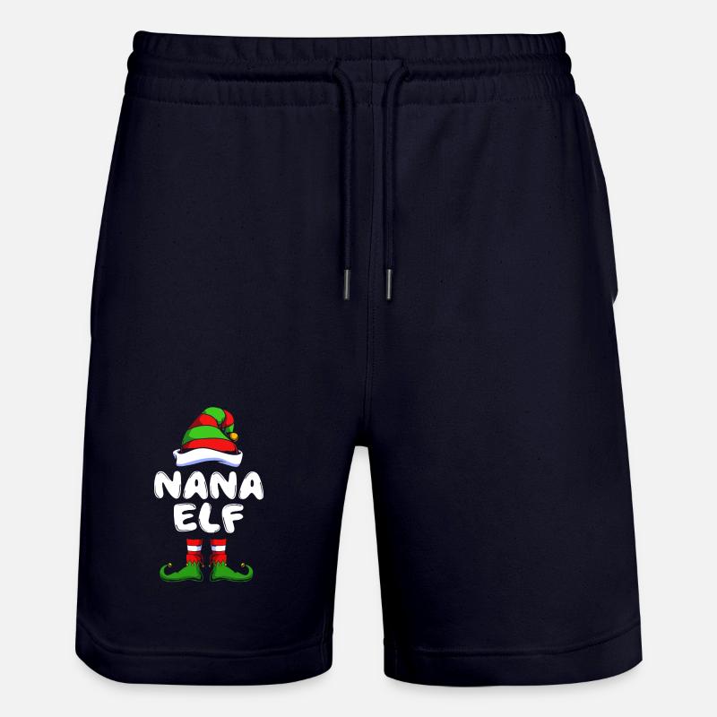 Elfe Elf Weihnachtsgeschenk Oma Großmutter - Stanley/Stella Unisex Bio Joggingshorts Trainer  - Dark navy