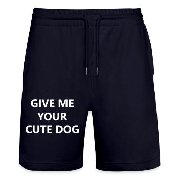 Dog Hund - Stanley/Stella Unisex Bio Joggingshorts Trainer  - Dark navy - Vorne - Nik (191cm) & Marisol (170cm)