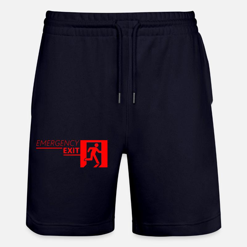 Emergency EXIT Classic Red - Short de jogging bio TRAINER Stanley/Stella unisexe - marine foncé