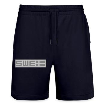 Schwedische Taktik - Stanley/Stella Unisex Bio Joggingshorts Trainer  - Dark navy - Vorne - Nik (191cm) & Marisol (170cm)