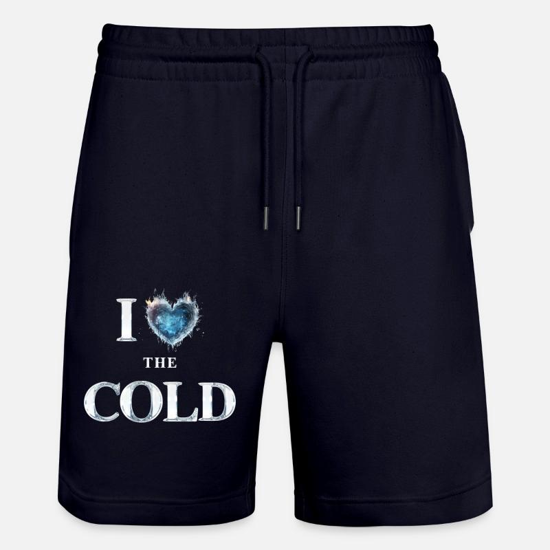 « J’adore le froid » - Short de jogging bio TRAINER Stanley/Stella unisexe - marine foncé
