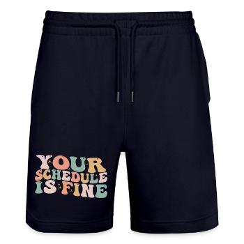 Ihr Zeitplan ist in Ordnung - Schulberater Erster Tag - Stanley/Stella Unisex Bio Joggingshorts Trainer  - Dark navy - Vorne - Nik (191cm) & Marisol (170cm)
