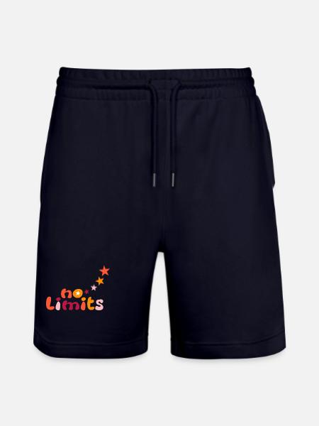 No limits in yellow, orange, red - Stanley/Stella Trainer Unisex Organic Jogging Shorts - dark navy