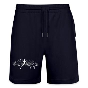 Running - Energy of Life -female - Stanley/Stella Trainer Unisex Organic Jogging Shorts - dark navy - Front - Nik (191cm) & Marisol (170cm)