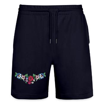 DALA-FLODA - Short de jogging bio TRAINER Stanley/Stella unisexe - marine foncé - Devant - Nik (191cm) & Marisol (170cm)