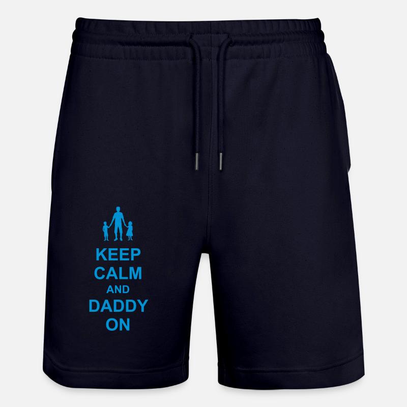 Daddy on Keep Calm - Stanley/Stella Unisex Bio Joggingshorts Trainer  - Dark navy