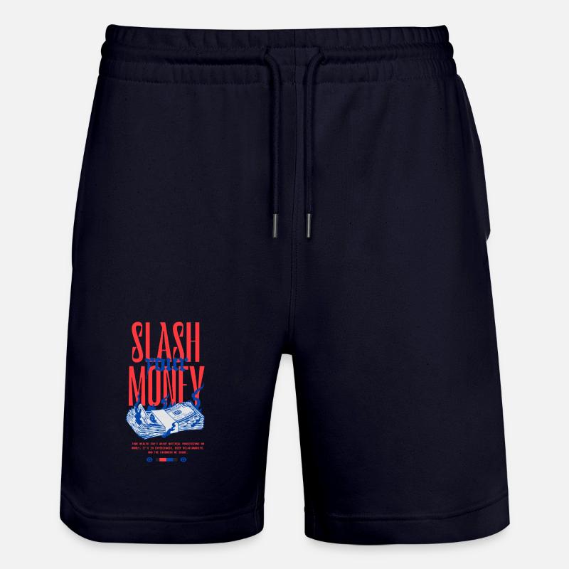 Éclaboussures d’Argent - Short de jogging bio TRAINER Stanley/Stella unisexe - marine foncé
