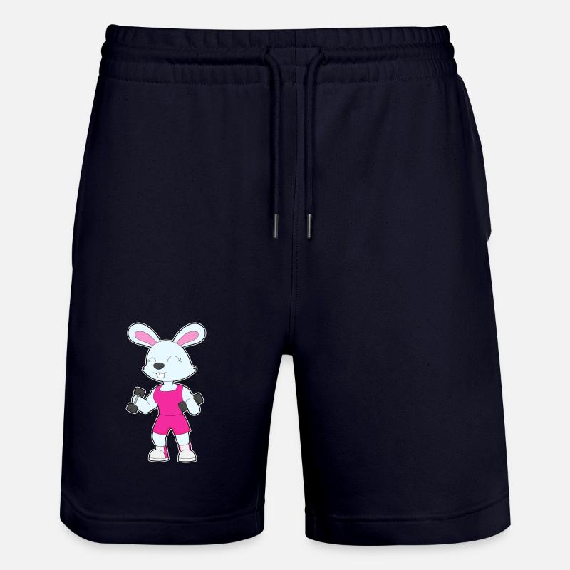 Coniglio Bodybuilder Manubri Bodybuilding - Pantaloncini da jogger ecologici unisex Trainer di Stanley/Stella - navy scuro