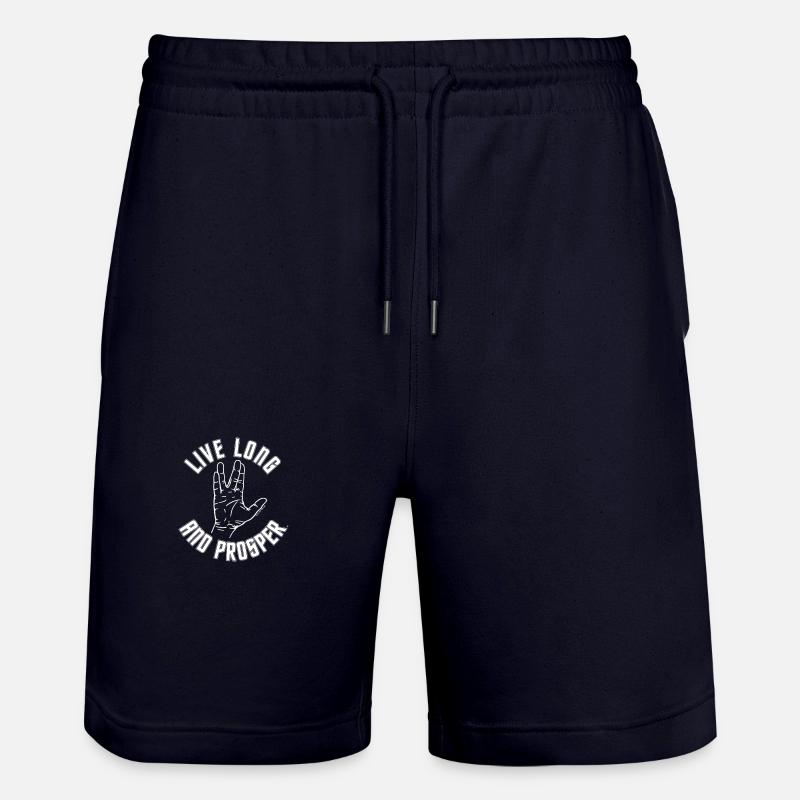 Live Long Hand - Short de jogging bio TRAINER Stanley/Stella unisexe - marine foncé