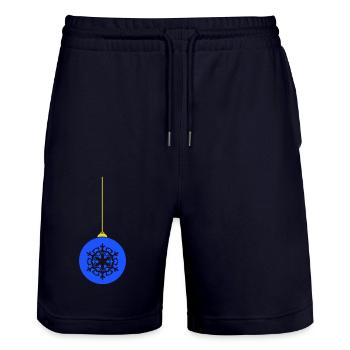 Weihnachtskugel deko - Stanley/Stella Unisex Bio Joggingshorts Trainer  - Dark navy - Vorne - Nik (191cm) & Marisol (170cm)