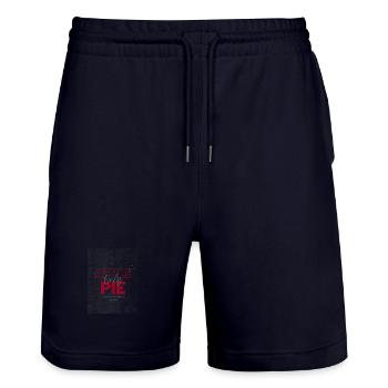 How to Make Apple Pie - Stanley/Stella Trainer Unisex Organic Jogging Shorts - dark navy - Front - Nik (191cm) & Marisol (170cm)