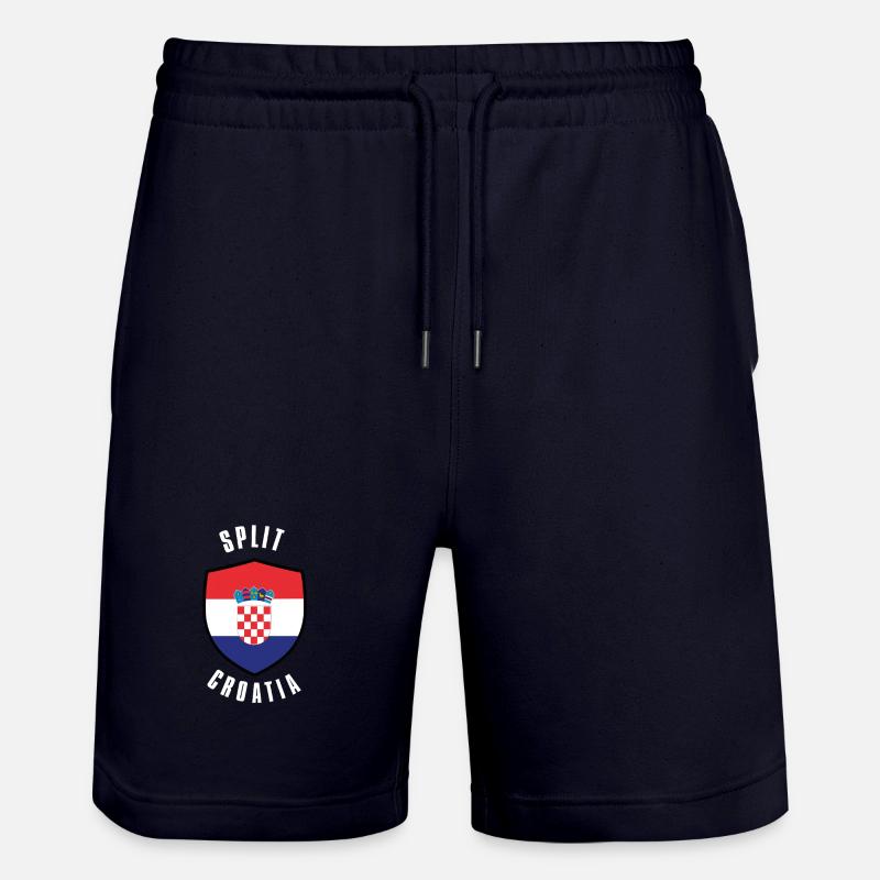 Bouclier de Croatie de Split - Short de jogging bio TRAINER Stanley/Stella unisexe - marine foncé