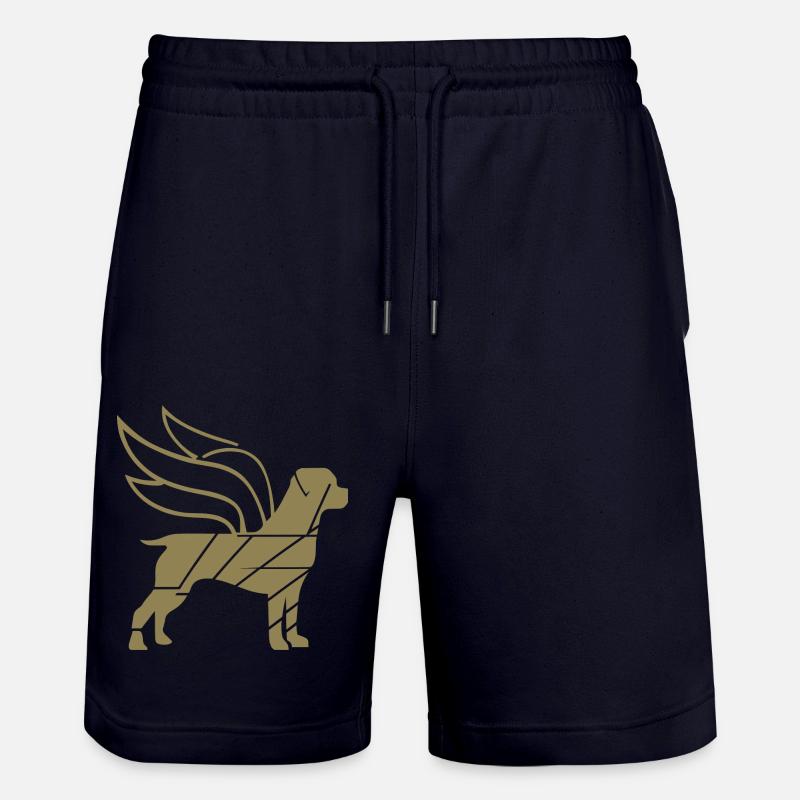 Rottweiler Ange avec Ailes Silhouette - Short de jogging bio TRAINER Stanley/Stella unisexe - marine foncé