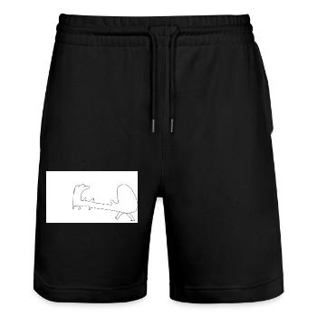 Jupin - Short de jogging bio TRAINER Stanley/Stella unisexe - noir - Devant - Nik (191cm) & Marisol (170cm)