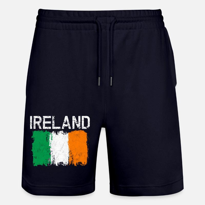 Conception du drapeau Grunge Ireland - Short de jogging bio TRAINER Stanley/Stella unisexe - marine foncé