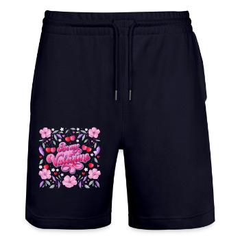 Be My Valentine - Stanley/Stella Unisex Bio Joggingshorts Trainer  - Dark navy - Vorne - Nik (191cm) & Marisol (170cm)