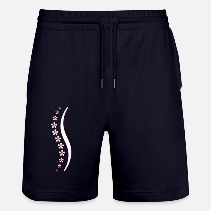 Fleur épine rose - Short de jogging bio TRAINER Stanley/Stella unisexe - marine foncé