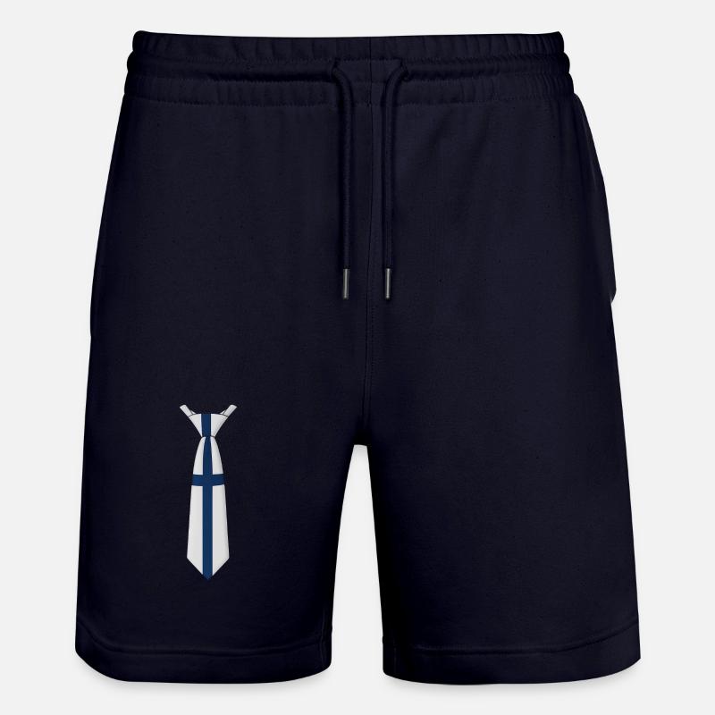 Cravate Finlande – Conception du drapeau - Short de jogging bio TRAINER Stanley/Stella unisexe - marine foncé