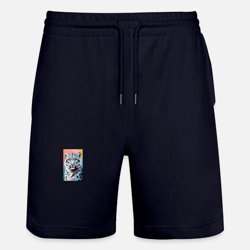 Léopard des neiges | Léopard | Prédateur - Short de jogging bio TRAINER Stanley/Stella unisexe - marine foncé
