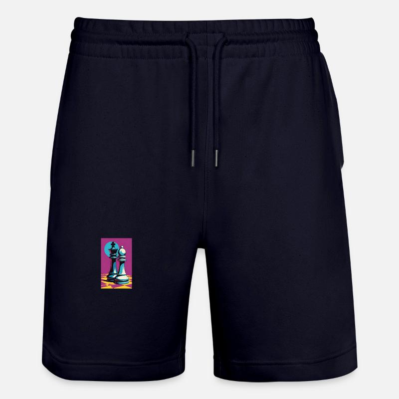 Échecs | Pièce d’échecs | Joueur d’échecs - Short de jogging bio TRAINER Stanley/Stella unisexe - marine foncé