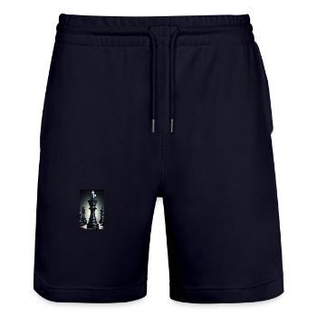 Schach | Schachfigur | Schachspieler - Stanley/Stella Unisex Bio Joggingshorts Trainer  - Dark navy - Vorne - Nik (191cm) & Marisol (170cm)