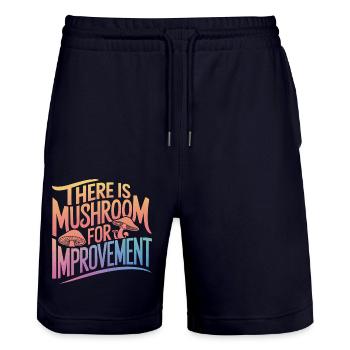Pilz Pilze Funghi Champignon - Stanley/Stella Unisex Bio Joggingshorts Trainer  - Dark navy - Vorne - Nik (191cm) & Marisol (170cm)