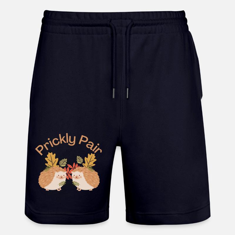 Prickly Pair - Hedgehog Lovers - Stanley/Stella Unisex Bio Joggingshorts Trainer - Dark navy