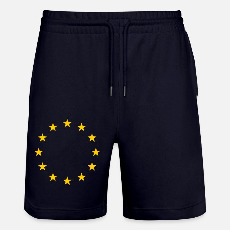 Drapeau de l’UE - Short de jogging bio TRAINER Stanley/Stella unisexe - marine foncé
