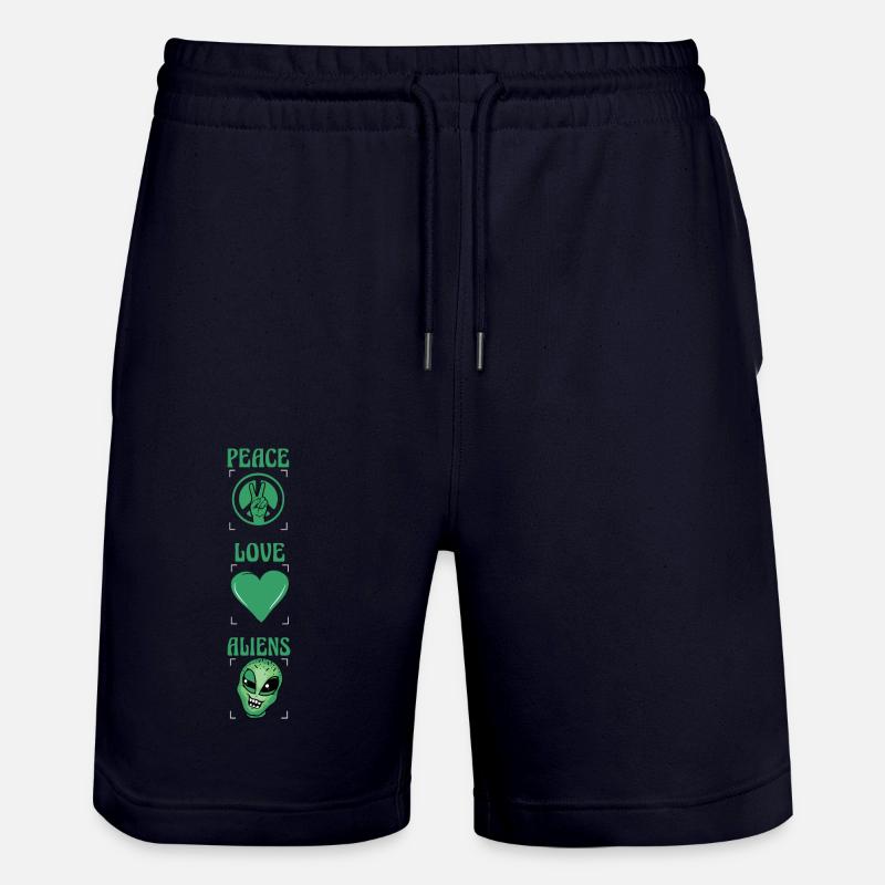 Paix Amour Extraterrestres - Short de jogging bio TRAINER Stanley/Stella unisexe - marine foncé