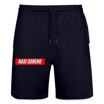 Nasi Goreng, votre plat préféré d’Asie - Short de jogging bio TRAINER Stanley/Stella unisexe - marine foncé - Devant - Nik (191cm) & Marisol (170cm)