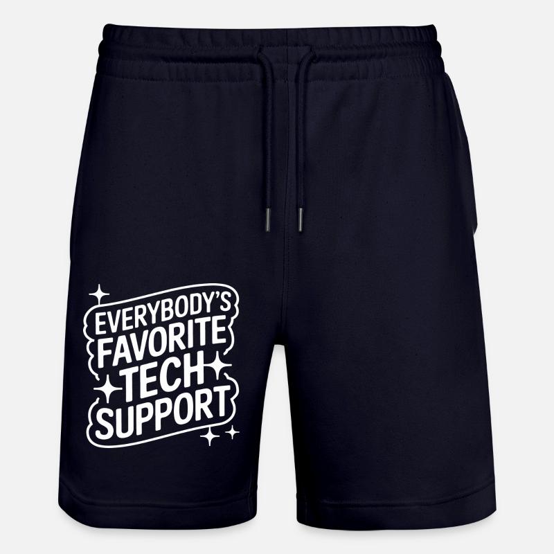 Technischer Support Computerfreak Nerd - Stanley/Stella Unisex Bio Joggingshorts Trainer - Dark navy