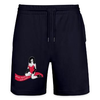 Hamburg - Stanley/Stella Unisex Bio Joggingshorts Trainer  - Dark navy - Vorne - Nik (191cm) & Marisol (170cm)