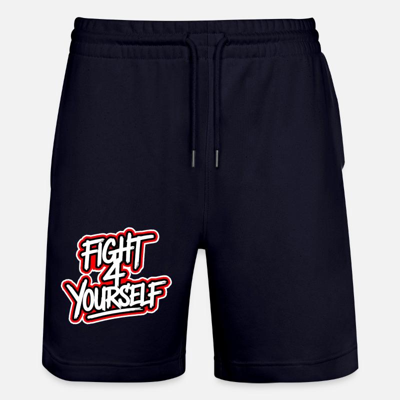 Combattez-vous à 4 vous-même - Short de jogging bio TRAINER Stanley/Stella unisexe - marine foncé